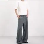 Vintage Pleated Check Trousers Men Women Relaxed-Fit, Versatile Casual Trousers with a Lazy Vibe Soft Comfortable