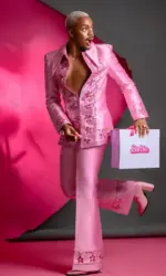 Pink Satin Men Suits Set 2 Pcs Blazer+Pant Trousers Wedding Tuxedo Shiny Crystals Formal Office Business Groom Jacket Coat