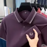 100% pure cotton embroidered new men's casual short sleeved polo shirt, fashionable, breathable, comfortable and versatile top
