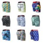 Sexy Men Underwear Boxers Men's Panties Lingerie Breathable Printed Male Underpants Plus Size Man Boxer Briefs Mens Trunks