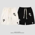 European and American Hip-hop Japanese Sports Five-point Pants Men's Trendy Brand Street Loose Wide-leg Casual Drawstring Shorts