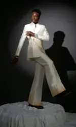 White Satin Men Suits Set 2 Pcs Blazer+Pants Trousers Gold Beaded Wedding Tuxedo Formal Office Business Groom Jacket Coat