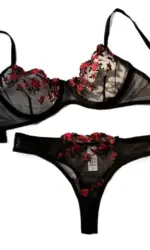 Sexy Set Womens Underwear Exotic Emotional Bra Set Embroidered Print Brassiere Lingerie Set Women's Set Push Up Thin Bralette