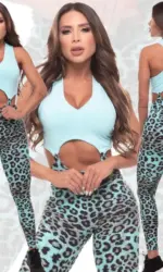Yoga One-piece Suit Women Sports Jumpsuit Leopard Yoga Rompers Sexy Sportswear Women Sleeveles Workout Bodysuits Female