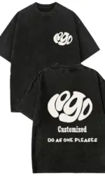 Custom Your LOGO Hip Hop Streetwear Men 100% Cotton T-shirts Oversized Washed Top Tee Unisex Summer Retro Brand Personalized