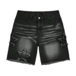 New high-end denim shorts for men in spring and summer of 2025, loose and versatile, trendy brand business casual denim shorts
