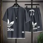 Summer 2025 New Men's pullover sportswear Set, fashionable basketball men's casual short-sleeved T-shirt + shorts two-piece set