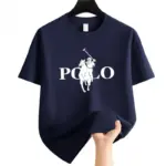 Men's Summer Fashion Brand Clothing  Casual Business Shorts  Loose Sleeve Versatile Round Neck T-Shirt  Breathable T-Shirt
