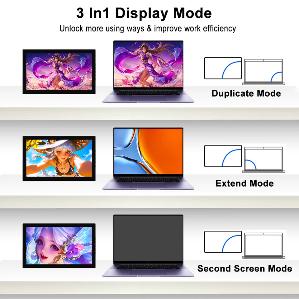 7″ Touch Portable Monitor 1280X800 USB-C IPS 5-point Capacitive Touch screen LCD display for Raspberry Windows Gaming Monitor - Image 6
