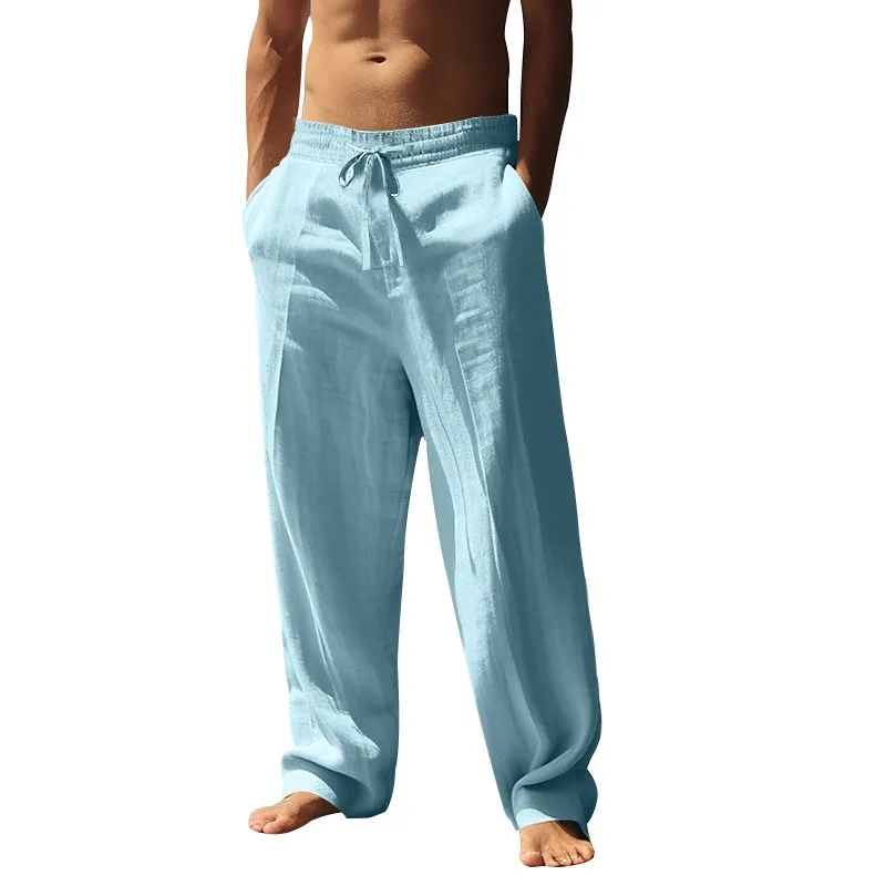 Men's slim and breathable wide-leg pants. This relaxed and unrestrained style with a loose fit is specially designed for summer. - Image 6
