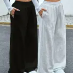 Women's Drawstring Jogging Pants, Casual and Comfortable with Pockets, Mid Waist Sports Pants, Suitable for All Seasons