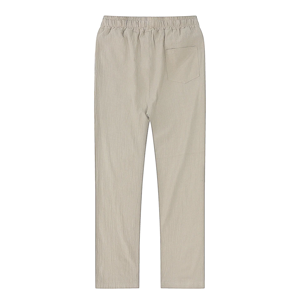 Men's Cotton Linen Pants Male Autumn New Breathable Solid Color Linen Trousers Fitness Streetwear S-3XL - Image 5