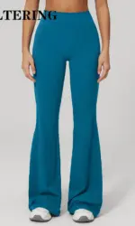 Summer High Waist Wide Leg Yoga Pants Women Fitness Bell-bottoms Running Sports Flared Pants Female Gym Workout Flared Trousers