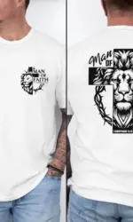 New Summer Men's T-shirt with Fashionable Lion Print Trendy Street Style Outfit Christian Fashion Casual Short Sleeve Tee Shirt