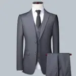 High quality Men Solid color Business - stylish handsome groom best man wedding dress 3/2/1 Single piece optional
