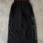 Double Toe Ripped Printed Trousers Functional Tactical Functional Men and Women Advanced Jogging Drawstring Casual Sports Pants