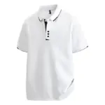 Plus Size 7XL 8XL Summer New Elegant Style Mens Polo Shirts Short Sleeve Business Formal Office Shirt Collar Polo Shirts Man