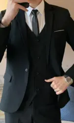 Black Business Suit for Men Professional Formal Workwear Jacket Menswear Set Custom Tailored Clothing from China