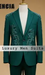 Luxury Rhinestone Suits for Men 2 Pieces Sparkling Crystal Wedding Tuxedos Groom Outfits Customized Blazer Pants zomerset heren