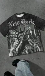 The 2026 summer new men's T-shirt features a casual fashionable comfortable soft and breathable 3D pattern print