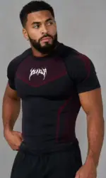 Men new Short sleeve YOUNGLA 2026 Spring Autumn New StyleFitness Clothes Quick Drying Stretch Tight Fitting Clothing T-Shirt