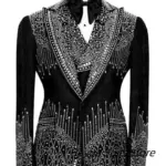 Customized Diamonds Shiny Men Suits High-end Slim Fit Peak Lapel Groom Wedding Tuxedos 3Pcs Sets Male Luxuly Blazers Ropa Hombre