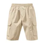 Summer Men Cargo Shorts Multi Pockets Design Loose Casual Half Pants Breathable Soft Daily Wear Beach Five Point Shorts For Men