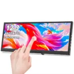 12.3 Inch Portable Monitor Touchscreen HDMI USB-C 1920x720 IPS Display LCD Bar Computer Temp Display Widescreen