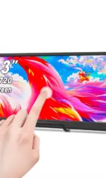 12.3 Inch Portable Monitor Touchscreen HDMI USB-C 1920x720 IPS Display LCD Bar Computer Temp Display Widescreen