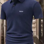 Men's Short-Sleeved Polo Shirt Pure Color Street Style Lightweight Lapel Summer Jogging Sports Top - Breathable T-Shirt for
