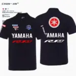 Yamaha Men's Polo Shirt Motorcycle Uniform Pullover Comfortable Summer Round Leader Short Sleeved Men's T-shirt Tops Clothing