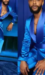 New Fashion Italian Silver Men Suits Satin Slim Fit Royal Blue Shiny Groom Prom Wedding Tuxedo Tailored Blazer Set Costume Homme