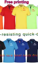 Quick Dry Clothes Polo Shirt Enterprise Custom Tooling Lapel Short-sleeve T-shirt Advertising Shirt Embroidery logo Work Clothes