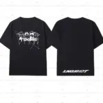 Men's Women's LNGSHOT Kpop Fashion Jay Park Same T-shirt High Quality Short Sleeve Tshirt Hip Hop Trend Plus Size Tops