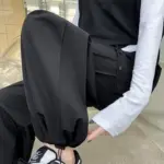 2026 New Summer Cargo Pants for Women Petite Dopamine Style Straight Wide Leg Casual Slimming Hot Girl Athletic Wear