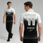 Cadillac Racing Team Outdoor Extreme Sports Fast Drying Breathable Oversized POLO Shirt Men's Fashion Street Sports Short Sleeve