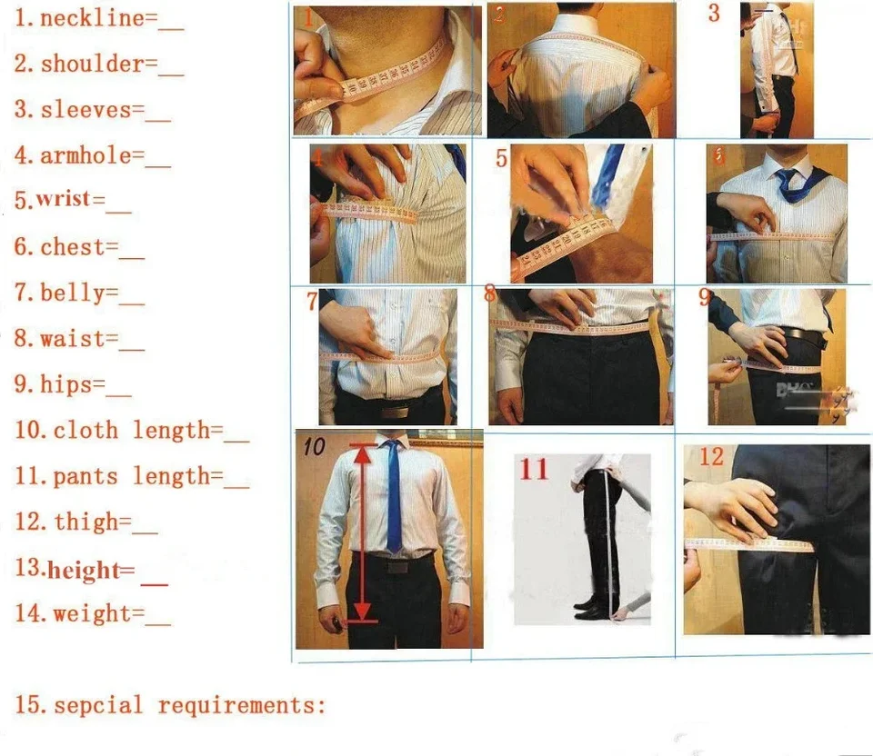 Classic solid color Men's Suit set For Wedding Dress Elegant Single Breasted Jacket Pants For Business Men Groomsmen vestidos - Image 5
