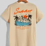 Summer Set Off Again Adventure California Mens T-Shirt Cotton Loose Tee Clothing Fashion Sweat Clothes Oversized Summer Tops