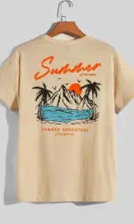 Summer Set Off Again Adventure California Mens T-Shirt Cotton Loose Tee Clothing Fashion Sweat Clothes Oversized Summer Tops
