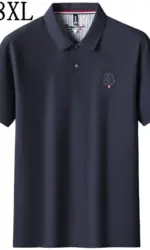 8XL 7XL 6XL 2025 New Summer High End Luxury Mens Polo Shirt Casual Loose Polos Homme 100% Cotton Shirts For Men Brand Clothing
