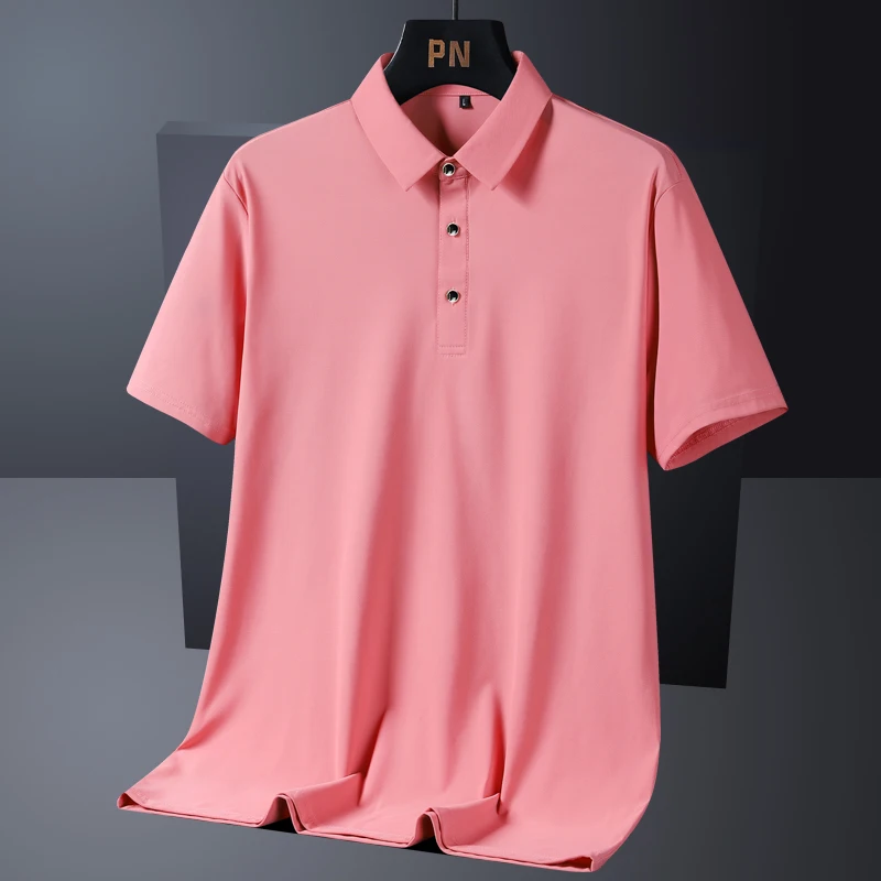Summer Plus Size 7xl 8xl 9xl Polo Shirt Men Quick Dry Ice Silk Breathable Polo Men's Oversize Business Polo Shirt Brand Clothing - Image 3