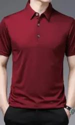 2024 Men's New Solid Color Business Casual POLO Shirt Summer Fashion Casual Short Sleeve Comfortable and Breathable Top