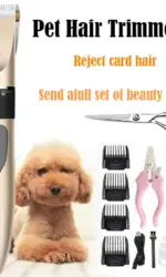 Dog Hair Clipper Pet Hair Trimmer Set Puppy Grooming Electric Shaver Ceramic Blade Cat Accessories Cordless Charging Professiona