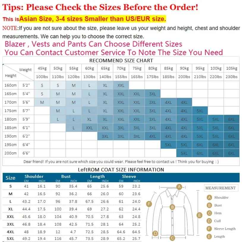 S-7XL ( Blazer + Pants ) Brand Striped Plaid Mens Formal Business Double-breasted and Single-button 2ps Set Groom Wedding Dress - Image 5