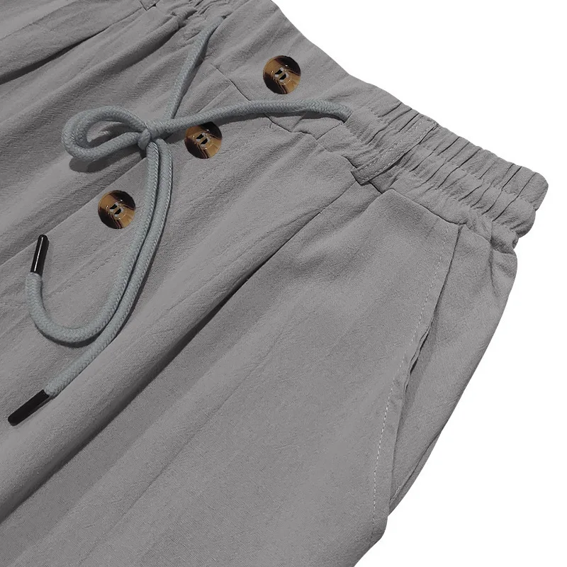 2026 Men's Autumn Cotton-Linen Casual Pants - Breathable, Loose-Fitting, Straight-Tail, Quick-Drying Linen Long Pants for Summer - Image 4