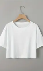 Men Women Short T-shirt Black White Solid Color Loose Street Short Sleeve Clothing Hip Hop Fashion Show Navel Exposed Clothing