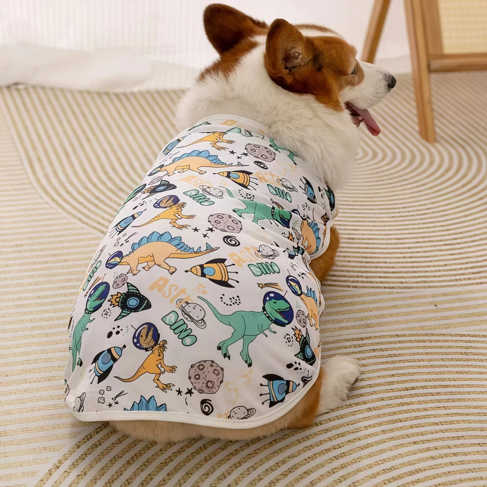 Cute Summer Pet Dog Cooling Vest Cartoon Soft Clothing Summer Casual Shirts Small Medium Large Dogs Puppy French Bulldog Clothes - Image 5