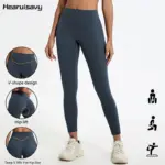 Hearuisavy Summer Super Soft Fabrics High Waist Leggings Gym Yoga Pants Running Workout Tights Push Up Sports Leggings Women