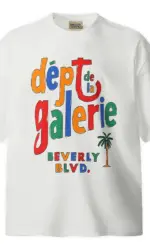 Men White and Black T-shirts T shirt Dept Gallery Dept Clothes Summer