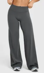 Women High Waist Wide Leg Yoga Pants Loose Flare Leggings Tummy Control Straight Workout Trousers Casual Lounge Pants Fitness